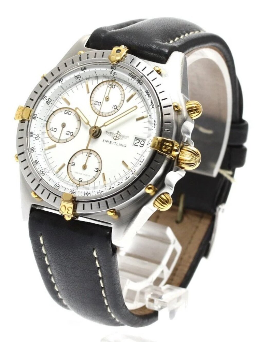 BREITLING Chronomat Bikoro B13047 Date white Dial Automatic Men's Watch_907877